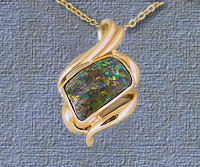 Boulder Opal Pendant OP12