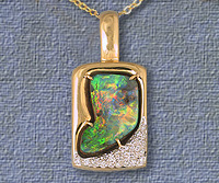 Gem Boulder Opal Pendant OP16
