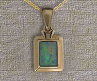 Inlaid Opal Pendant IP08
